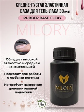 Milory, Rubber Base Flexy 30г [Прозрачный], Арт.:MLRB009